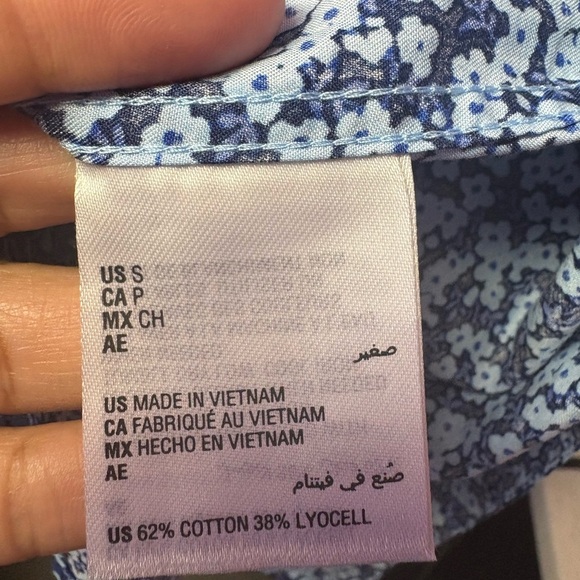 INC International Concepts Blue and White Casual Button Down Shirt - Picture 6 of 6